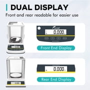 LAB FISH Analytical Balance 200g x 0.001g, High Precision Lab Scale with Dual Backlit LCD Display, External Calibration, Glass Windshield for Jewelry, Pharmacy, Laboratory Use