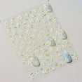 thumbnail image 6 of White Daisy Nail Art Stickers Flower Nail Stickers 5D Embossed Flower Nail Decals Cute Daisy Nails Adhesive Sliders Manicure Nail Art Supplies for Spring Summer DIY Nail Art Decorations Accessories, 6 of 8