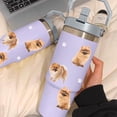 thumbnail image 3 of Pomeranian Gift for Dog Lover,30 oz Pomeranian Tumbler Stainless Steel Insulated with Handle (Pomeranian-Lavender, 30 oz), 3 of 6