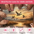 thumbnail image 3 of 1000 Piece Wooden Jigsaw Puzzle DIY Ducks Golden Marsh Wetland Sunset Dramatic Sky Educational Puzzles Adult Decompression Gift Creative Games Toys Puzzles Home Decor, 3 of 8