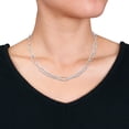 thumbnail image 4 of Everly Women's 14kt White Gold Oval Paperclip Link Chain Necklace, 4 of 6