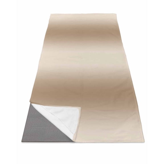 Khaki Ombre Yoga Towel for Hot Yoga Non Slip, Modern Abstract Art Farmhouse Gradient Yoga Mat Towel Absorbent Yoga Sweat Towels Microfiber Hot Yoga Blanket for Bikram Pilates 26"x74"