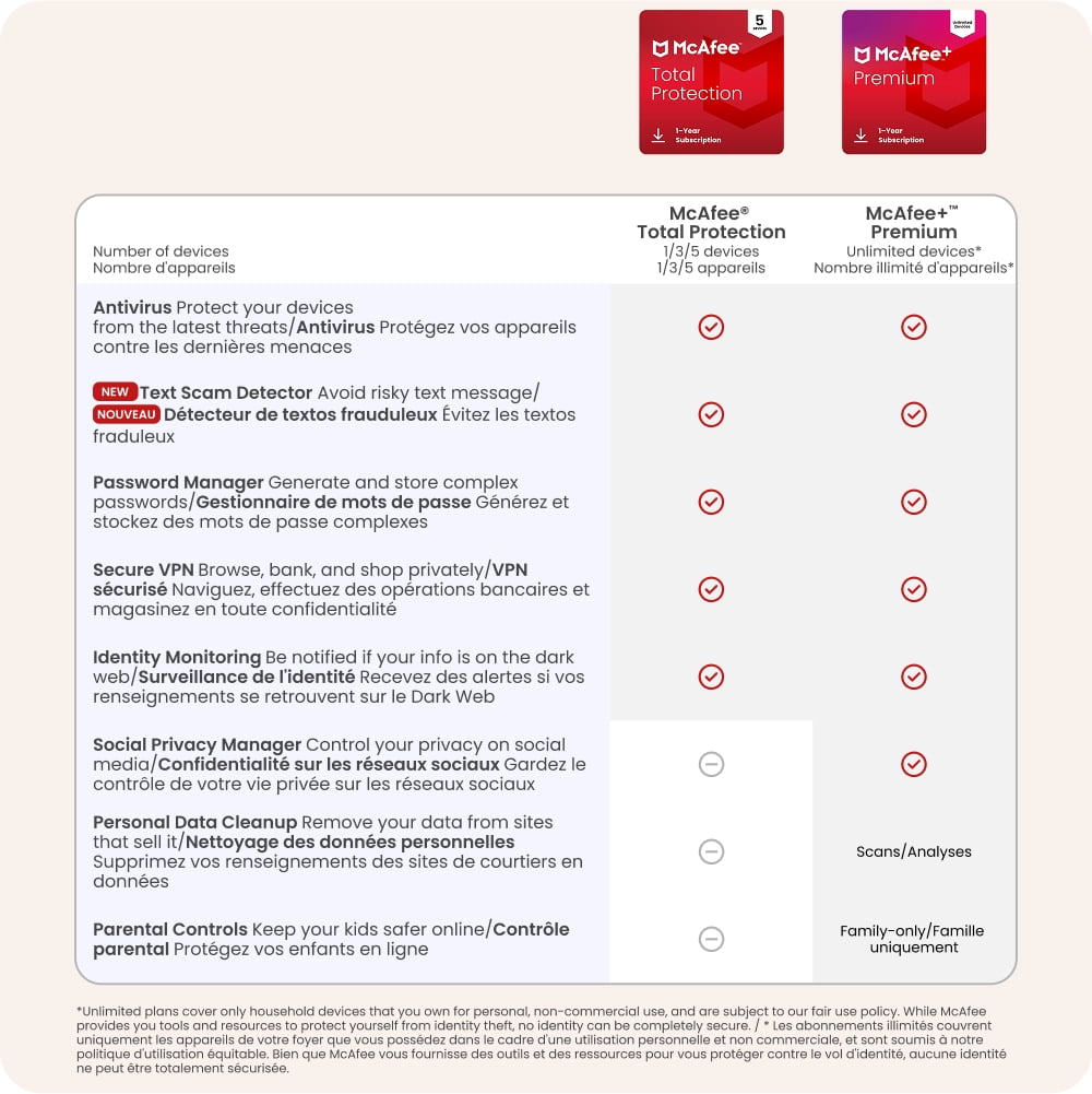 Microsoft 365 Personal 12-mos + McAfee Total Protection 1-Device 1-Year [Téléchargement numérique]