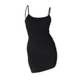thumbnail image 3 of Ruyang Women's Solid Color Spaghetti Strap Bodycon Dress Summer Solid Color Sleeveless Backless Tank Dress Knit Dress for Women, 3 of 5