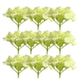 thumbnail image 2 of 10 cabezas de flores artificiales de hortensia de seda de 10 cm para decoración de bodas DIY verde fluorescente, 2 of 9