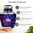 thumbnail image 3 of MUKTIVE Daisy Funeral Urns for Adult Ashes Women - Large Urn for Human Ashes Adult - Purple Memorial Urn for Mom & Dad - 10 Inch Urns for Funeral Grandfather, 3 of 7