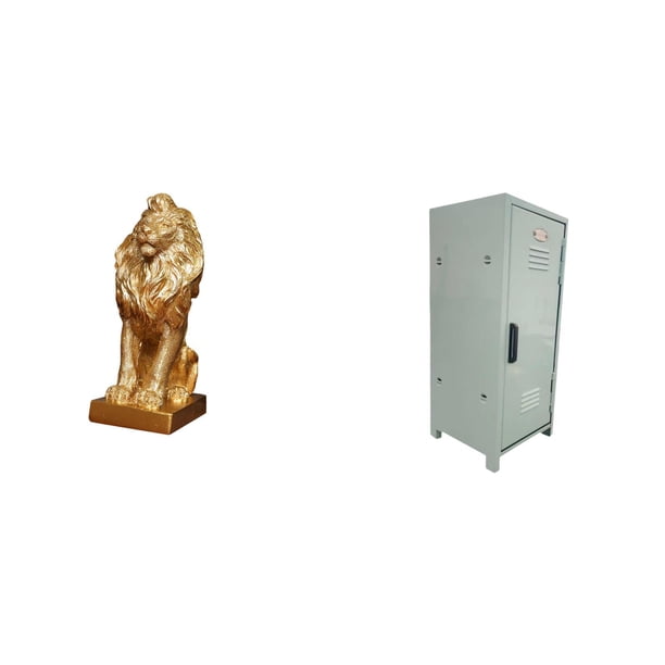 Figura de león,Estante con estatua de león para escritorio,oficina,decoración del hogar,Contenedor de almacenamiento,Mini armario organizador de cosméticos de escritorio,Caja de