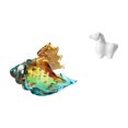 thumbnail image 1 of Figura de caballo de caracol de y vidrio, escultura de animal marino, decoración artística, estatua artesanal, adorno para el hogar, la ofic, 1 of 8