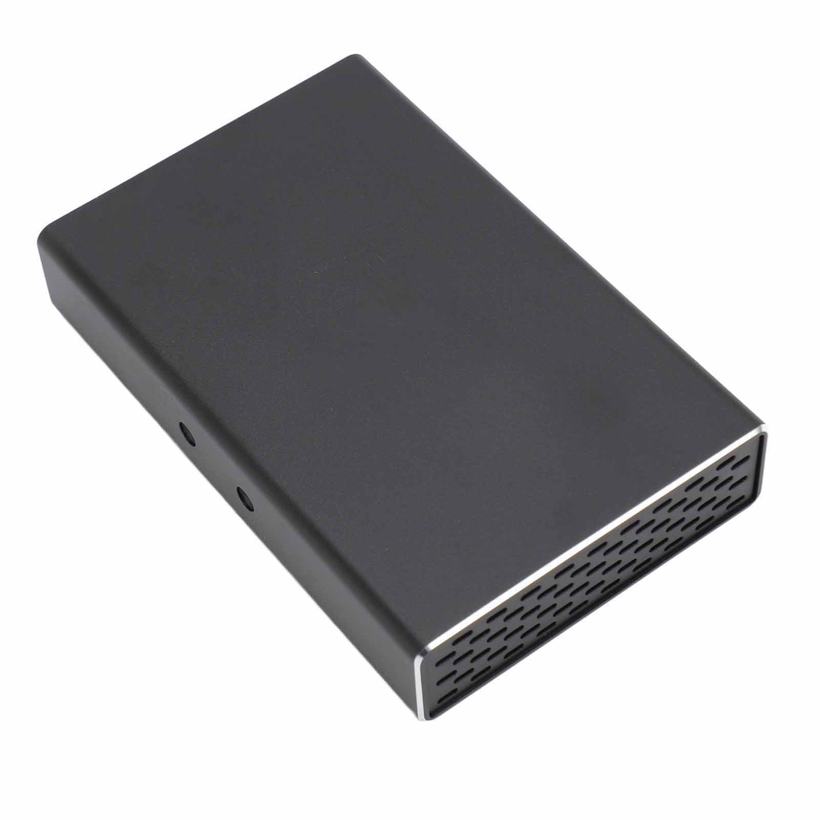 Dual Bay External Hard Drive Enclosure, Independent Power Cable USB C  HDD Enclosure Tool Free Installation Support UASP  for 2.5 Inch  I/II/III HDD SSD