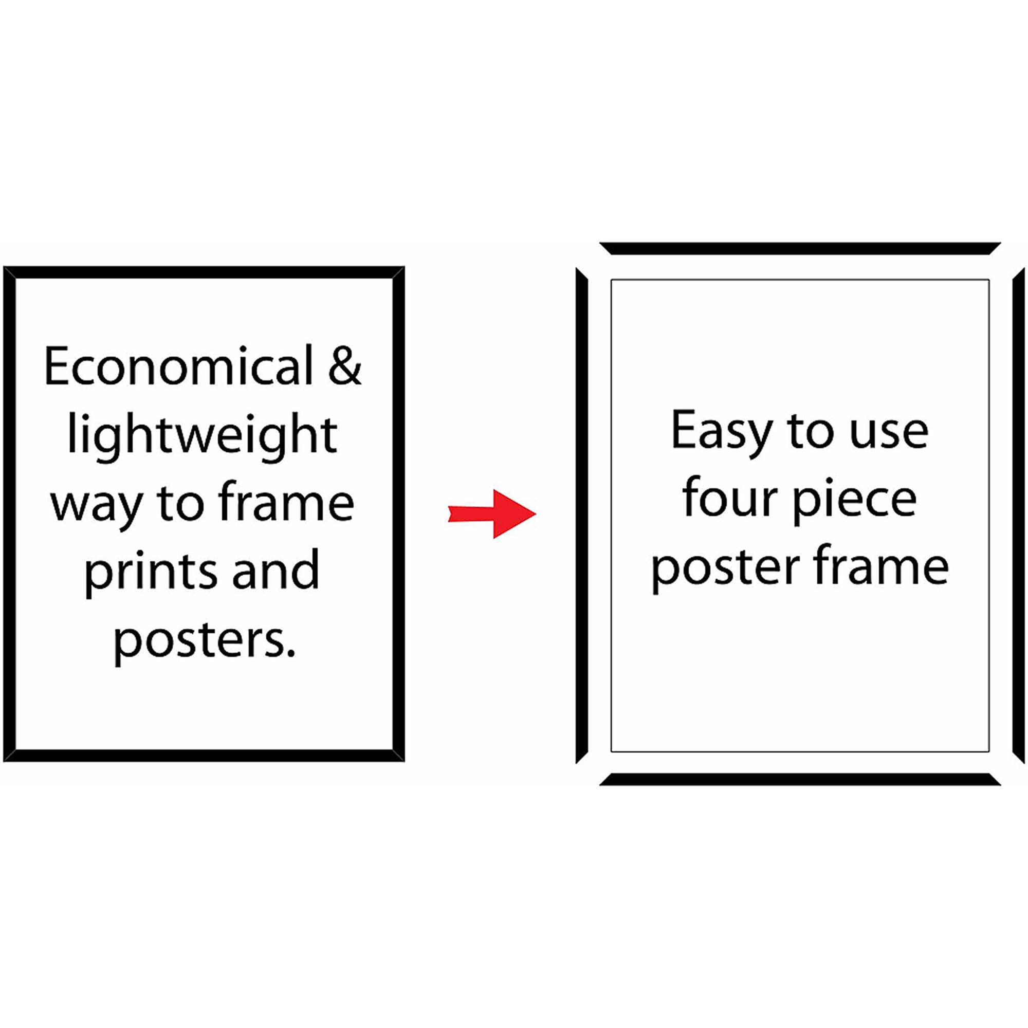 Mainstays 22.38 in x 34 in Basic Poster and Picture Frame, Black
