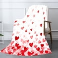 thumbnail image 4 of Amarainy Heart Pattern Flannel Throw Blanket For Winter Gift Home Sofa Bed Decoration 60x80 inch, 4 of 5
