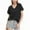 Black, variant on Women's Short Sleeve V-Neck Shirts Loose Casual Tee T-Shirt