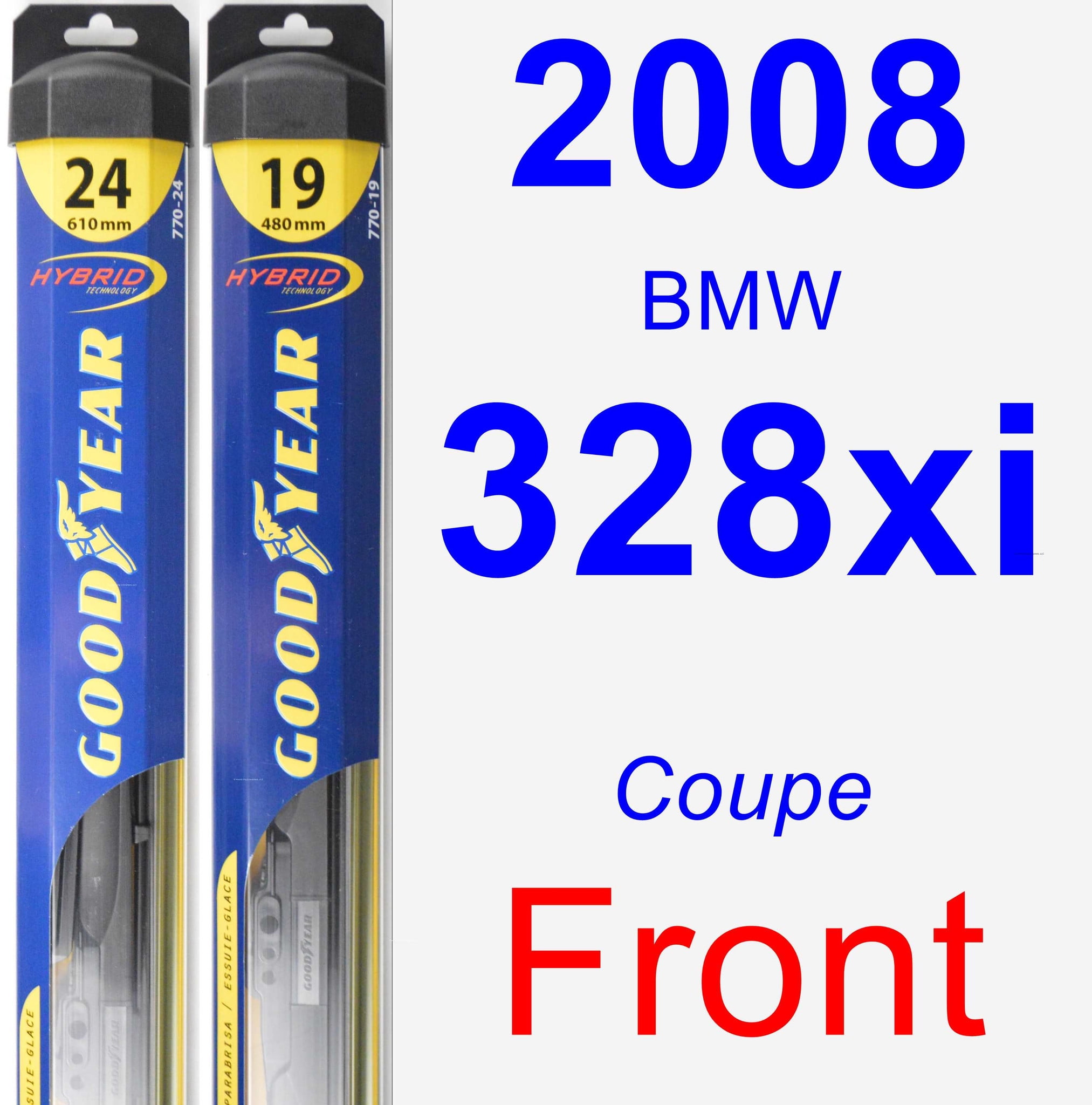 2008 BMW 328xi Wiper Blade Set/Kit (Front) (2 Blades) Hybrid
