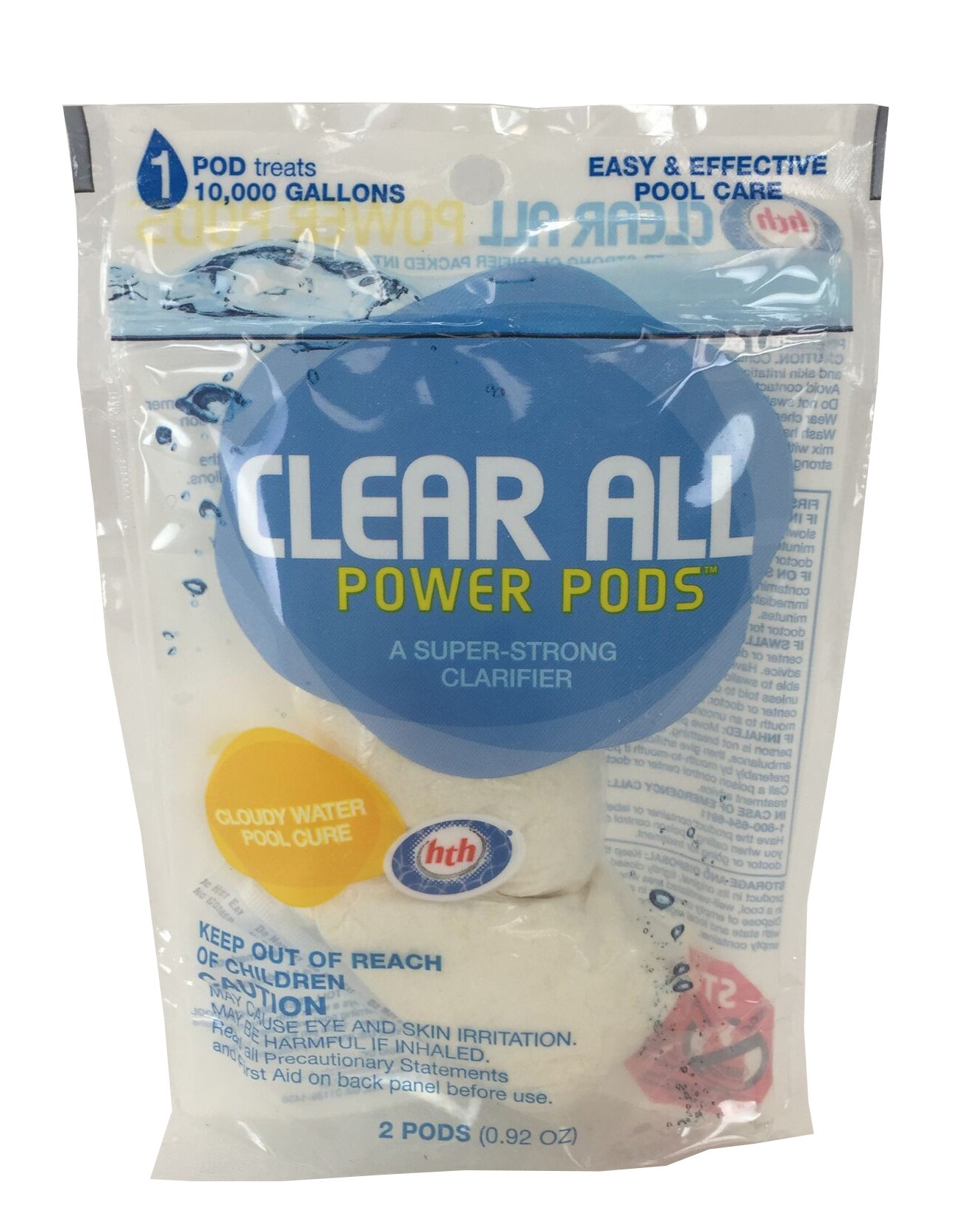 HTH Swimming Pool Clear All Strong Clarifier Power Pods Clears Cloudy