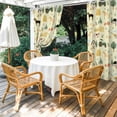 thumbnail image 4 of Outdoor Curtains for Patio Waterproof, Cartoon Farmhouse Outdoor Privacy Panels Grommet, Cute Watercolor Cabin Animals Trees Yellow Blackout Outside Curtains for Porch/Cabana 54"x84", 1 Panel, 4 of 8