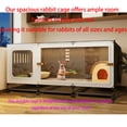 thumbnail image 6 of Rabbit Hutch Wooden Guinea Pig House Hamster Cage, Rabbit Cage Playpen - Single-Story Home for Small Animals, Wooden Guinea Pig Cage with Removable Stand, 6 of 6