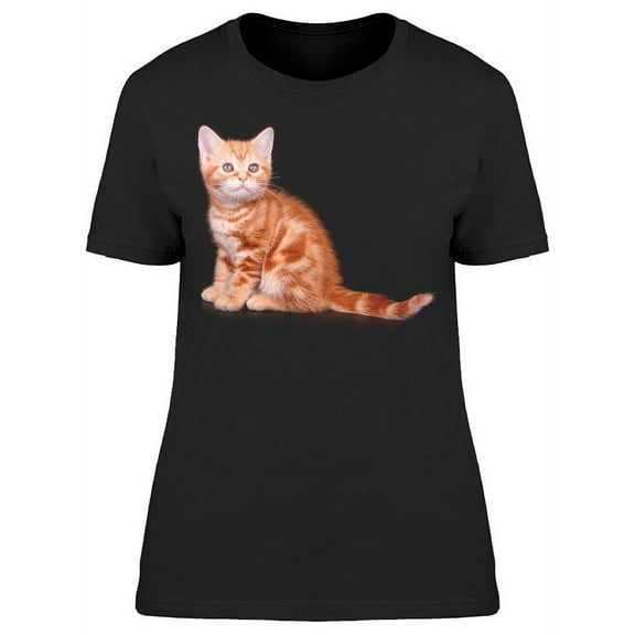 Shorthair Cat Sitting Sideways T-Shirt Women -Image by Shutterstock, Female x-Large