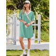 thumbnail image 5 of Ekouaer Nightgowns for Women Bamboo Viscose Nightgown Short Sleeve Sleep Shirts V Neck Nightshirt Soft Sleepwear, 5 of 6