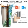 thumbnail image 3 of 16oz Tumblers Orange Boho Geometric and Plant Pattern Stainless Steel Vacuum Insulated Double Wall Travel Tumbler Cups Mug with Lid and Straw,Cleaning Brush for Coffee,Tea, 3 of 4