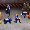 thumbnail image 3 of Figuras de personas Macarena pintadas de resina 1/64 ornamento Diorama de cochera Azul B, 3 of 7
