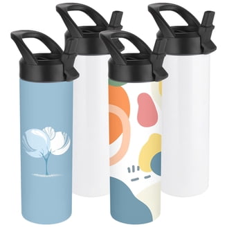 25 Pack Sublimation Water Bottle Blanks - 17 Oz Stainless Steel Bullet Tumblers, Double Wall Vacuum Insulated, DIY Gift