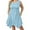 C1-Light Blue, variant on Women Plus Size Summer Dress Midi Floral Sleeveless Casual Irregular Hem Dress Plain Pleated Scoop Neck Flowy Tank Vest Dresses with Pockets, US Size 4X in Black Golden Floral