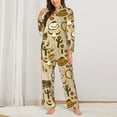 thumbnail image 3 of Junzan Wild West Cowboy Print Womens Pajama Sets,Long Sleeve Button Down For Women Pjs 2 Piece, 3 of 9