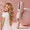 Pink, variant on SWAYVOO Automatic Curling Iron, Ceramic Barrel Hair Curler with Anti-Tangle and Anti-Burn Protection, Adjustable Temperature and Timer, Fast Heating Portable Styling Tool, All Hair Types, White