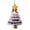 Purple, variant on Shoreew Handmade Mini Knitted Christmas Tree Ornament Multi-Layered Crochet Snow Flocked Tree with Gold Bells And Star Top for Christmas Home Decor
