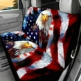 thumbnail image 6 of Binienty 4 Piece Car Seat Covers Full Set American Flag Bald Eagle Car Seat Covers Front And Back Patriotic Automotive Interior Set for Truck SUV Sedan Highback Carseat Cover Accessories, 6 of 7