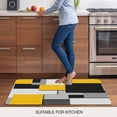 thumbnail image 5 of Yellow Grey Black Geometric Doormat Outdoor Entrance 16"x24", Modern Abstract Art Absorb Moisture Dirt Door Mats, Non-Slip Rubber Backing Floor Mats Indoor, Low-Profile Front Door Rugs, 5 of 9