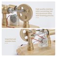 thumbnail image 2 of Hot Air Stirling Engine Electricity Generator Motor Model with LED Light Flywheel Design Science Experiment, 2 of 8
