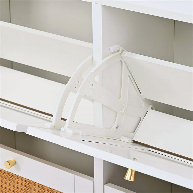  Yoluckea Rattan Shoe Storage Cabinet/Rack with 2 Flip