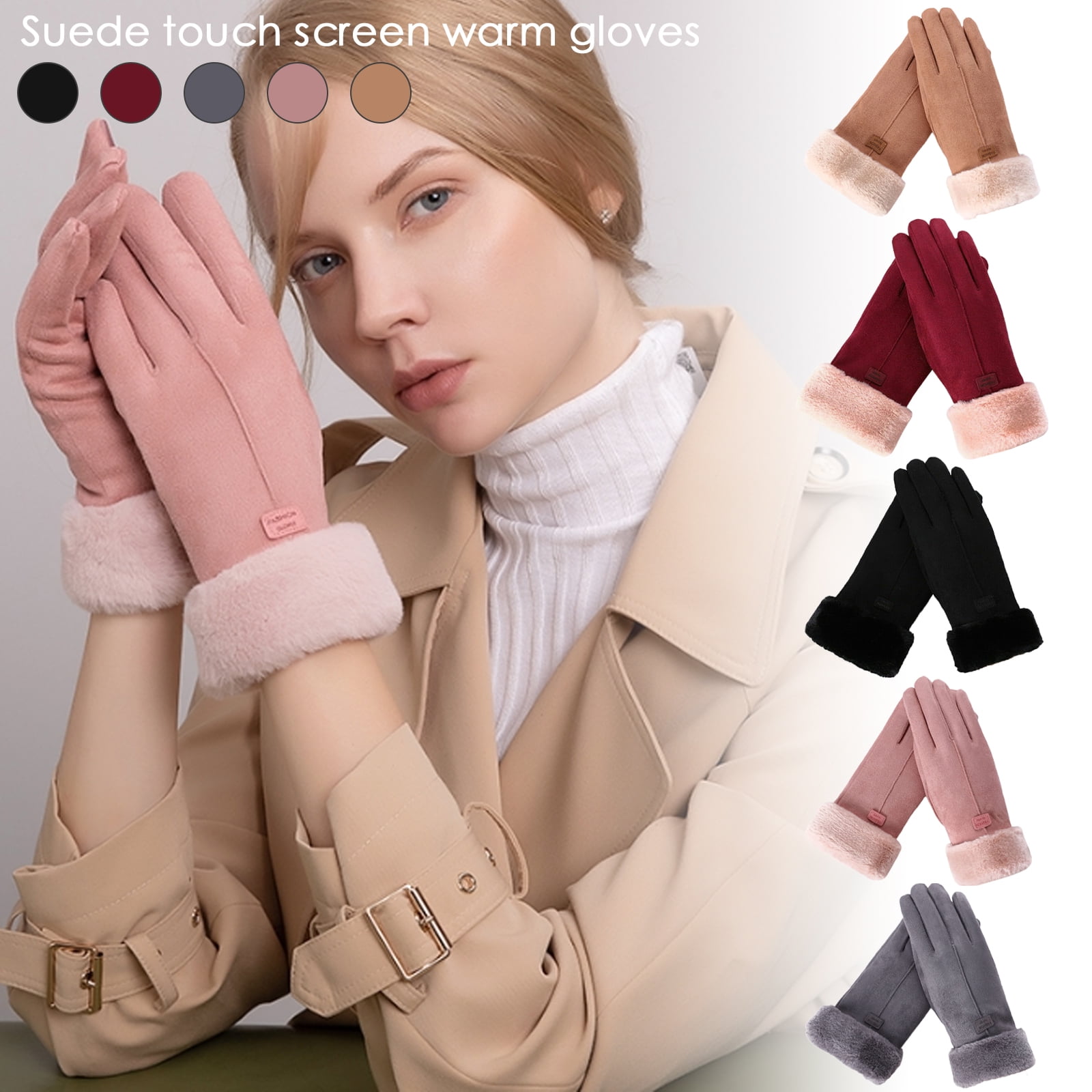 New Women Winter Warm Touch Screen Riding Drove Glove Women Gloves Mittens Gifts 