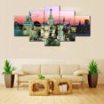 thumbnail image 2 of TISHIRON 5PCS Framed Canvas Wall Art Set,60"x32" Kremlin and St Basil's Cathedral Canvas Art Decor, 2 of 7