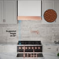 thumbnail image 4 of Akicon 600 CFM Wall Mounted Range Hood, Stainless Steel Range Hood 36 inch, Energy Saving, Ducted Kitchen Hood for Cooking, Powerful Vent Motor, Signal White with Copper, 4 of 6