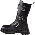 thumbnail image 3 of Riot-12, 12 Eyelet 3 Strap Steel Toe Blk Leather Calf Boot, 3 of 5