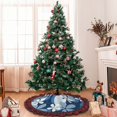 thumbnail image 6 of Sigee Flower for Christmas Decoration Tree Skirt Christmas Plaid Tree Skirt,Christmas home decor Holiday Tree Skirt Fits TChristmas Tree-48", 6 of 6