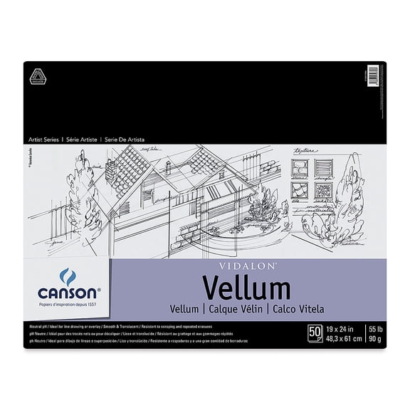 Canson Vidalon Vellum - 19" x 24", 50 Sheets