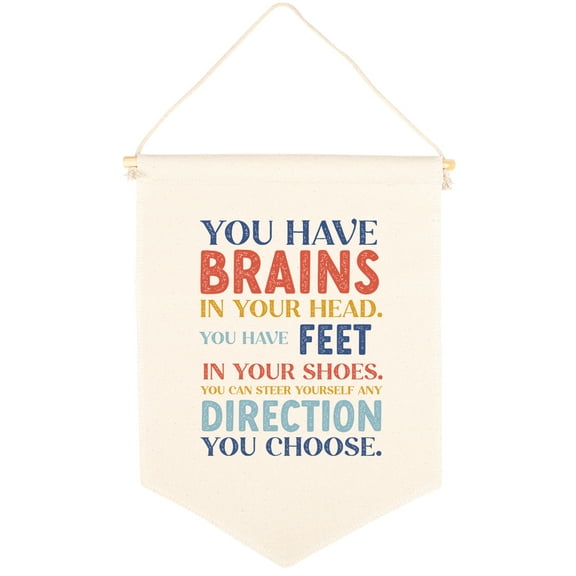 Koyal Wholesale Hanging Wall Canvas Banner Direction You Choose Canvas, Nursery Canvas Wall Decoration Banner, 1-Pk