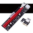 thumbnail image 3 of 009x Mining Powered Riser adaptador tarjeta gráfica extensión Pci-e 1x a 16x4p 6p Feliz Sencillez, 3 of 5