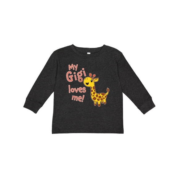 Inktastic My Gigi Loves Me Cute Giraffe Boys or Girls Long Sleeve Toddler T-Shirt