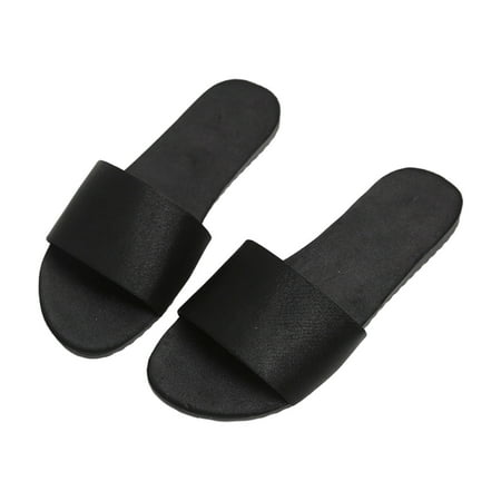 

Funicet Slides for Women Women s Home SlippersSatin Casual Fashion Indoor Breathable Flat Sandals Slippers Black 37