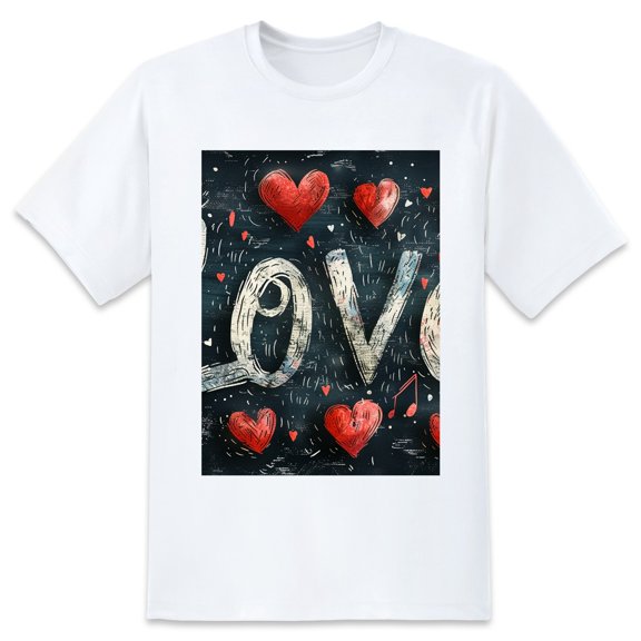 Basic Oversize Tees For WomenLove Loose Boyfriend Shirts Casual Blouse round neck