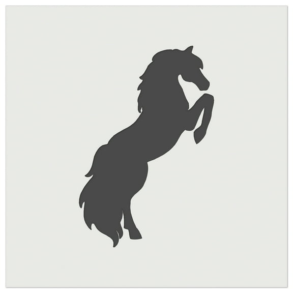 Horse Rearing on Hind Legs Solid DIY Cookie Wall Craft Stencil - 5.5 Inch