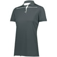 thumbnail image 5 of Holloway Sportswear 3XL Womens Defer Polo Graphite/White 222761, 5 of 5
