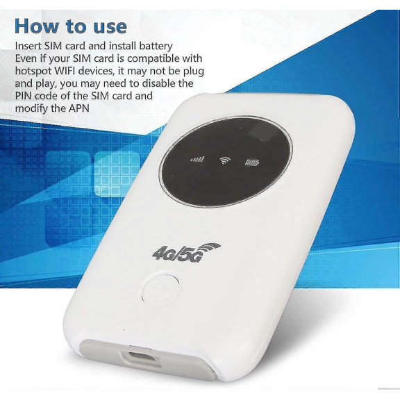 4G LTE Unlocked 5G WiFi Hotspot Device 300Mbps Router SIM Card Slot Mobile Router Bui