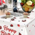 thumbnail image 5 of Paquete de 3 manteles de mariquita para fiesta de cumpleaños. Mantel de plástico con diseño de mariquita., 5 of 5