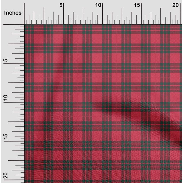oneOone Viscose Chiffon Fabric Tartan Check Printed Craft Fabric BTY 42 Inch Wide