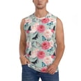 thumbnail image 3 of Uemuo Roses and Butterflies Pattern Men's Sleeveless T-Shirt,Muscle Athletic Tank Top, Moisture-wicking Quick-dry Breathable Classic Tee Top for Gym Run Outdoor Sports-Medium, 3 of 8
